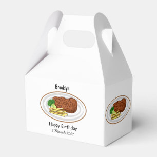 Steak Cartoon Illustration Geschenkschachtel