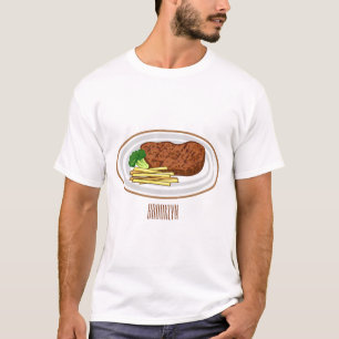 Steak Cartoon Illustration T-Shirt