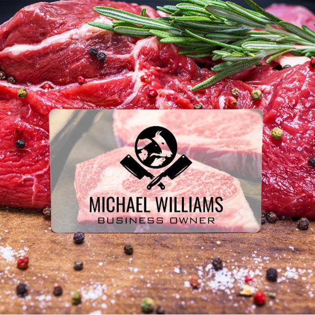 Steak Cuts | Butcher-Messer-Logo Visitenkarte (Von Creator hochgeladen)