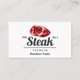Steak Food Watercolor Business Card Visitenkarte