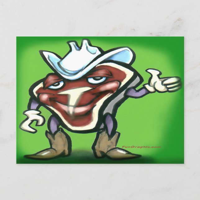 Steak Postkarte (Vorderseite)