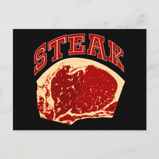 Steak Postkarte (Vorderseite)