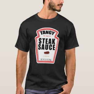 Steak Sauce Flaschenetikett Halloween Kostümoutine T-Shirt