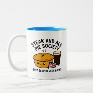 Steak und Ale Pie Gesellschaft Cartoon Zweifarbige Tasse