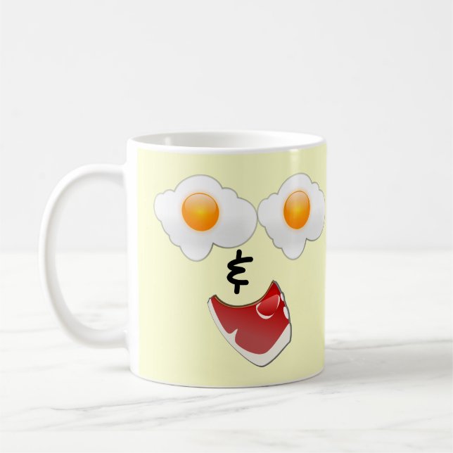 Steak-und Ei-Frühstücks-Tasse Kaffeetasse (Links)