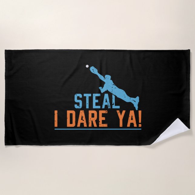 Steal I wage Ya - Baseball Softball Shirt Beach To Strandtuch (Vorderseite)