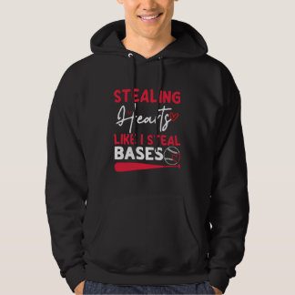 Stealing Hearts Bases Baseball Player Hoodie