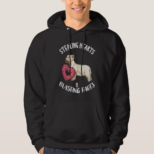 Stealing Hearts Blasting Farts West Highland White Hoodie (Vorderseite)