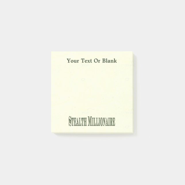 Stealth Millionaire Post-it Klebezettel (Vorderseite)