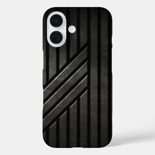 Stealth Schwarz iPhone 16 Hülle (Rückseite)