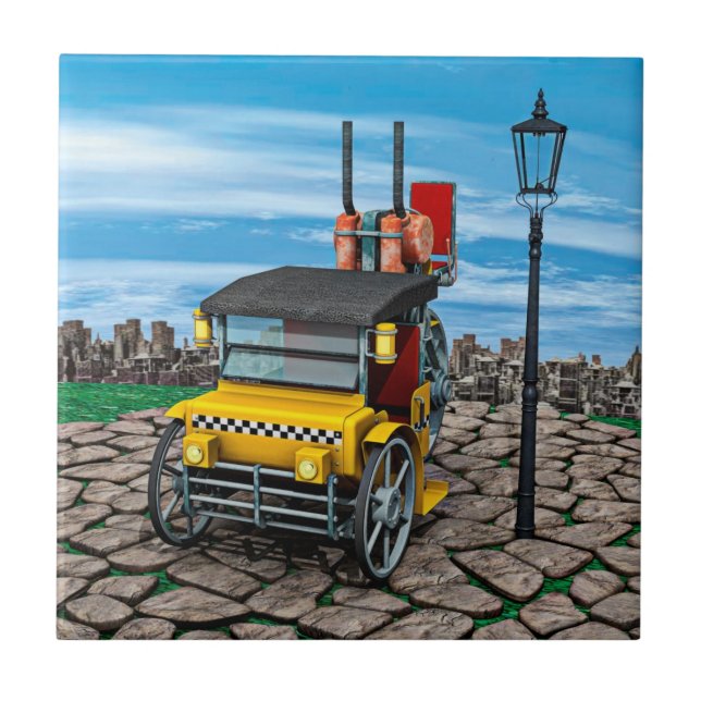 Steam Cab-Taxi Fliese (Vorderseite)