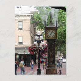 Steam Clock Gastown/Greetings from BC, Kanada Postkarte