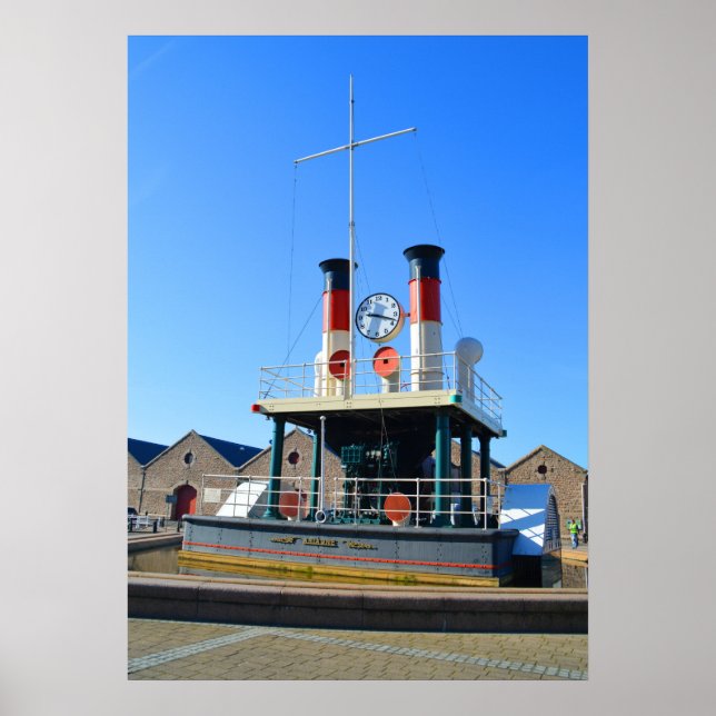 Steam clock in St Helier, Jersey Poster (Vorne)