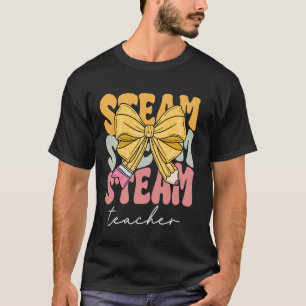 STEAM-Lehrer Groovy Coquette Schleife Cute Lustig T-Shirt