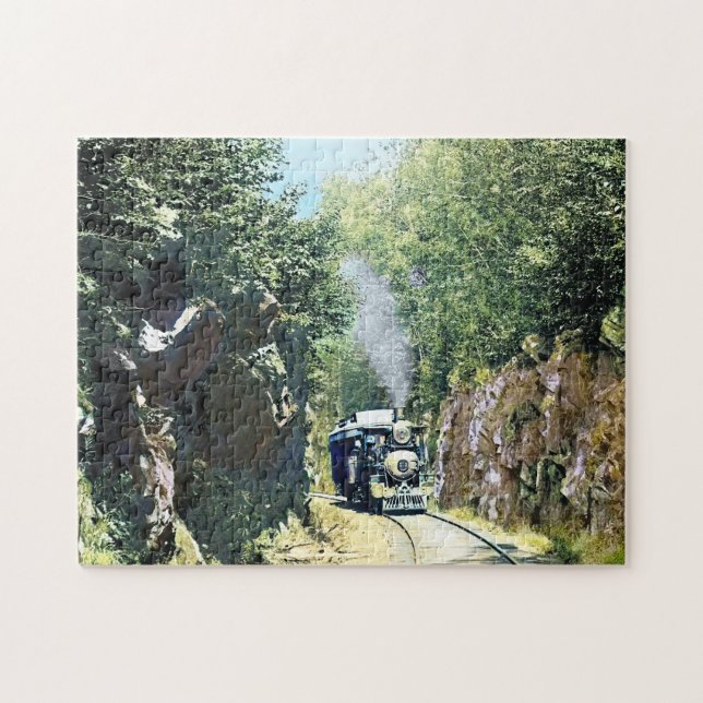 Steam Locomotive At Summit Cut, Green Mountain (Horizontal)