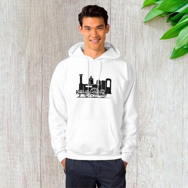 Steam Locomotive Mens Hoodie (Von Creator hochgeladen)