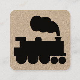 Steam-Motor/Loco-Zeichen Quadratische Visitenkarte