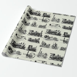 Steam Motor Lokomotive "Steampunk" Muster Geschenkpapier