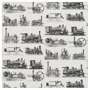 Steam Motor Lokomotive "Steampunk" Muster Stoff