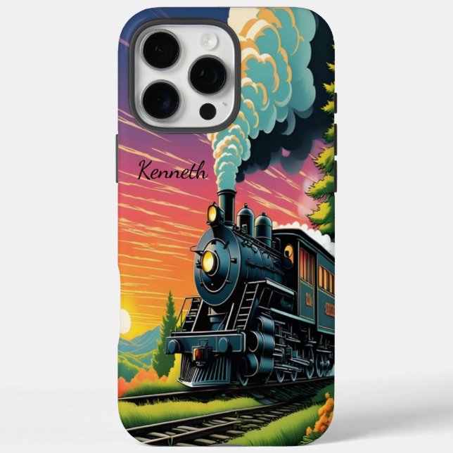 Steam Motor Sunset iPhone 16 Pro Max Hülle (Rückseite)