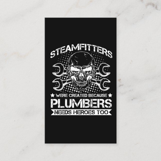 Steam Pipe Pipefitter Spaß Steamfitter Vater Visitenkarte (Vorderseite)