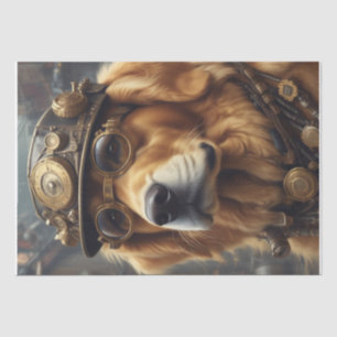 Steam Punk Golden Retriever Gewebe/Decodipage Papi Seidenpapier