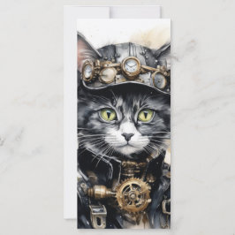 Steam Punk Kitten Card