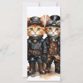 Steam Punk Kitten Card