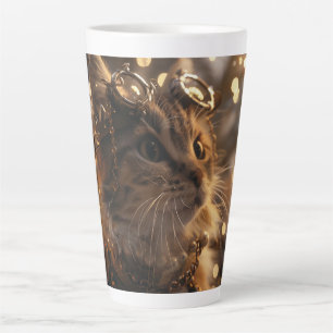 Steam Punk Kitten Digitale Kunst Milchtasse