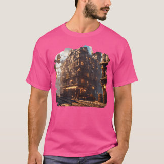 Steam Punk Mechanische Stadt Steampunk Stadt Aesth T-Shirt