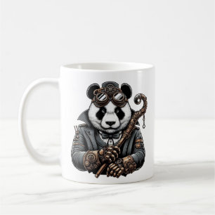 Steam Punk Panda aus einer dystopischen Zukunft Kaffeetasse