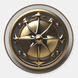 Steam Punk Steampunk #1 Compass Runder Aufkleber