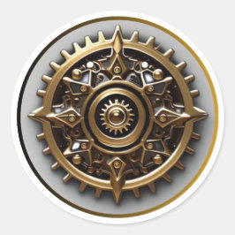 Steam Punk Steampunk Gear #3 Runder Aufkleber