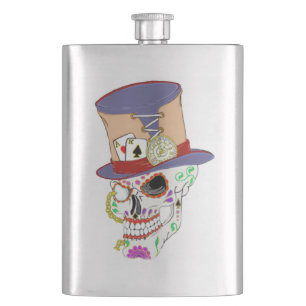 Steam Punk Sugar Skull Flachmann