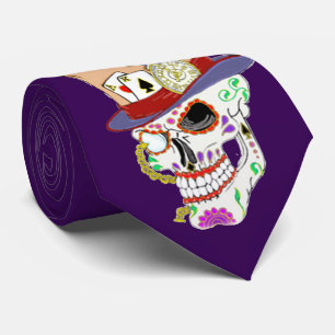 Steam Punk Sugar Skull Krawatte