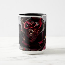 Steam Punk Verziert Black Rose Tasse