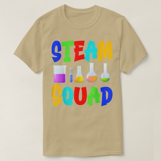 STEAM Squad Science Tech Engineering Mathematik Su T-Shirt (Design vorne)