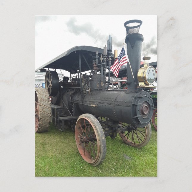 Steam Tractor Postkarte (Vorderseite)