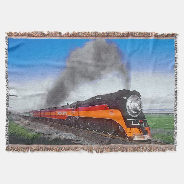 Steam Train Engine Locomotive SP4449 Black Orange Decke (Vorderseite)
