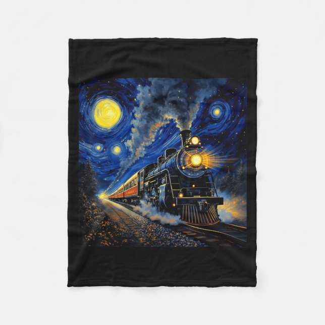 Steam Train Graphic For Men Boys Locomotive  Fleecedecke (Vorderseite)