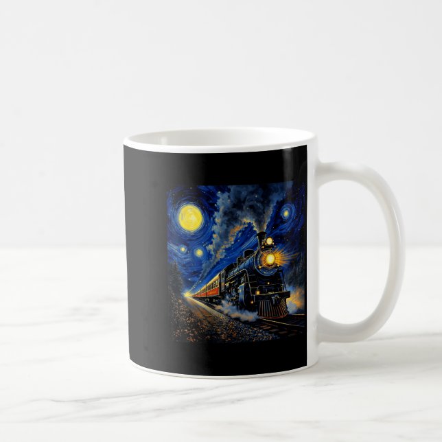 Steam Train Graphic For Men Boys Locomotive  Kaffeetasse (Rechts)
