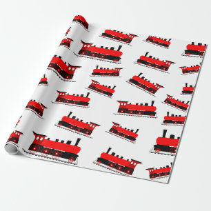 Steam Train Pattern Geschenkpapier