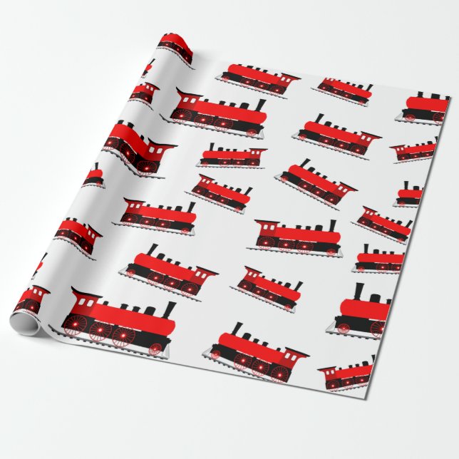 Steam Train Pattern Geschenkpapier (Ungerollt)