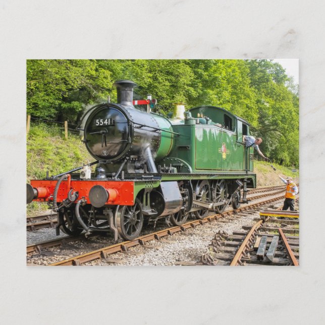 Steam Train Postcard Postkarte (Vorderseite)