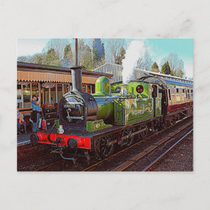 Steam Train Postcard Postkarte