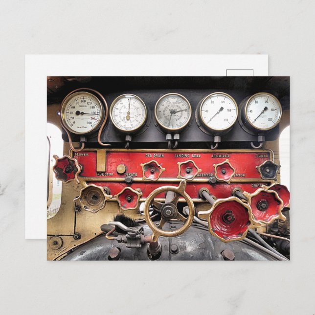 STEAM TRAIN POSTKARTE (Vorne/Hinten)