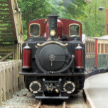 STEAM TRAINS FLIESE<br><div class="desc">Wales,  the land of the little steam trains. A beautifully preserved red train and green carriages full of passengers.</div>