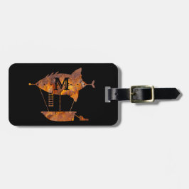 Steamampulle farbenfrohe Rostluftschiff Custom Mon Gepäckanhänger
