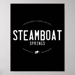 Steamboat Colorado Graphic beängstigender Vintager Poster