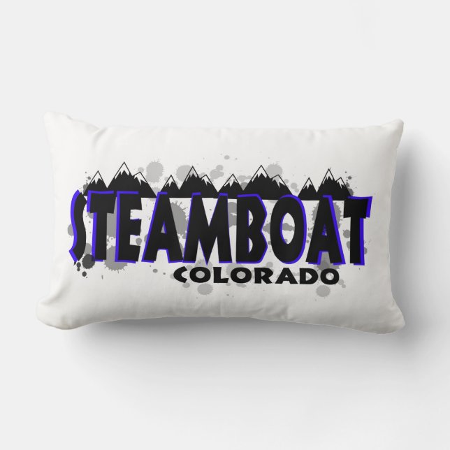 Steamboat Colorado Künstlerische Farbpalette Kisse Lendenkissen (Vorderseite)